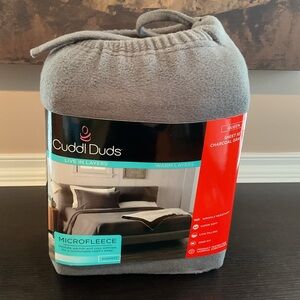 NEW Cuddl Duds Micro Fleece Queen Sheet Set - Charcoal Gray